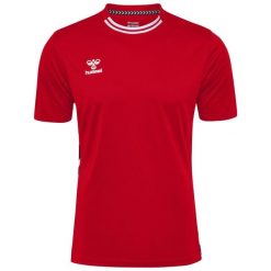 Koszulka Hummel Playful. Czerwone bluzki Hummel, bez wzorów, sportowe, bez kołnierzyka, bez ramiączek. Za 144.00 zł.