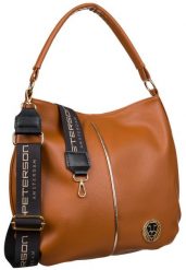 Shopperka brązowa Peterson [DH] PTN 19112. Brązowe shopper Peterson, bez wzorów, ze skóry ekologicznej, bez dodatków. Za 239.99 zł.