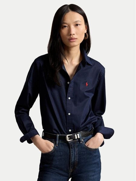 Polo Ralph Lauren Koszula 211A92177014 Granatowy Regular Fit. Niebieskie koszule Polo Ralph Lauren, m, bez wzorów, z bawełny, bez kołnierzyka, bez ramiączek. Za 658.99 zł.