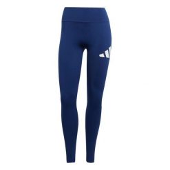 Damskie legginsy adidas Train Essentials Big Logo. Niebieskie legginsy Adidas, s, bez wzorów, z materiału, z podwyższonym stanem. Za 160.50 zł.