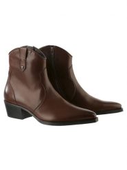 Högl Skórzane botki "Tate" w kolorze brązowym rozmiar: 39. Brązowe botki Högl, bez wzorów, bez obcasa, bez zapięcia. Za 459.04 zł.