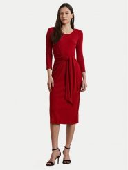LAUREN RALPH LAUREN Sukienka codzienna 200973598002 Czerwony Slim Fit. Czerwone sukienki Lauren Ralph Lauren, na co dzień, xl, bez wzorów, z bawełny, bez kołnierzyka, bez ramiączek, proste. Za 969.99 zł.