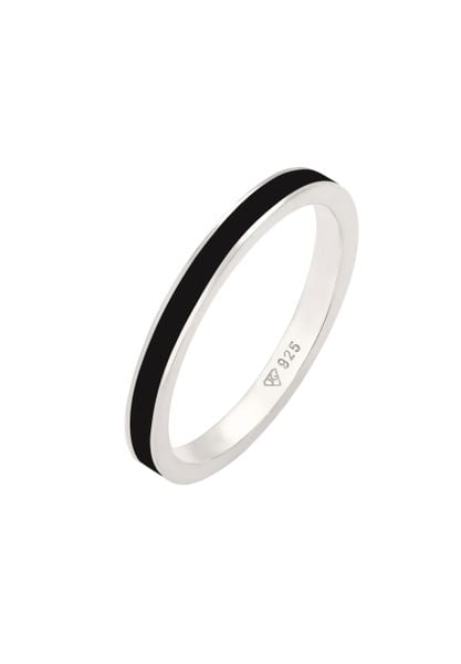 Elli Stapelring Basic Emaille 925 Silber Pierścionki 1 ct Damski. Pierścionki Elli, srebrne. Za 203.99 zł.
