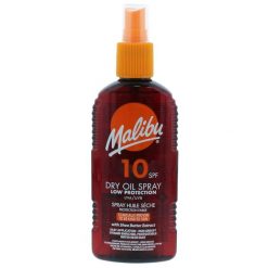 Malibu Dry Oil Spray suchy olejek w sprayu do opalania wodoodporny SPF10 Ochrona włosów przed słońcem 200 ml. Kremy do opalania Malibu. Za 52.99 zł.