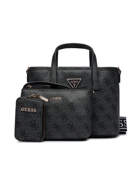 Guess Torebka Latona (SG) Mini-Bags HWSG92 11750 Czarny. Czarne torebki klasyczne Guess, z aplikacjami, ze skóry, bez dodatków. Za 359.99 zł.