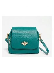 Christian Laurier Skórzana torebka "Beeza" w kolorze zielonym - 22 x 18 x 7 cm rozmiar: onesize. Zielone torby na ramię Christian Laurier, bez wzorów, z materiału, na ramię, bez dodatków. Za 217.99 zł.