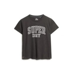 Koszulka damska Superdry Athletic Essentials. Czarne bluzki Superdry, bez wzorów, retro, bez kołnierzyka, bez ramiączek. Za 139.55 zł.