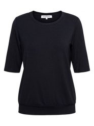 &Co Woman Koszulka "Lucille" w kolorze granatowym rozmiar: XL. Niebieskie bluzki &Co Woman, xl, bez wzorów, bez kołnierzyka, bez ramiączek. Za 153.45 zł.