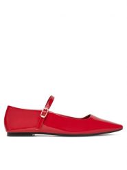 Gino Rossi Baleriny EMMY-V12 Czerwony. Czerwone baleriny Gino Rossi, bez wzorów, z lakierowanej skóry, bez obcasa. Za 269.99 zł.