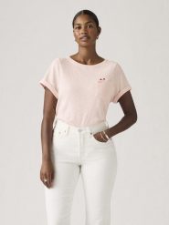 Levi's Koszulka w kolorze jasnoróżowym rozmiar: S. Różowe bluzki Levi's®, s, bez wzorów, z bawełny, bez kołnierzyka, bez ramiączek. Za 86.95 zł.