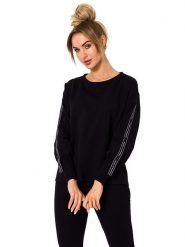 Made of emotion Sweter w kolorze czarnym rozmiar: XXL. Czarne swetry Made Of Emotion, xxl, bez wzorów, bez ramiączek. Za 129.57 zł.