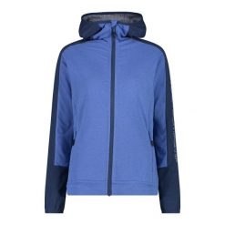 Bluza damska z kapturem CMP. Niebieskie bluzy sportowe CMP, m, bez wzorów, z bawełny, z kapturem. Za 296.70 zł.