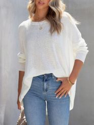 Milan Kiss Sweter w kolorze białym rozmiar: L. Białe swetry Milan Kiss, l, bez wzorów, bez ramiączek. Za 197.17 zł.