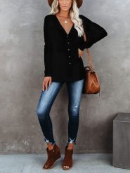 Milan Kiss Kardigan w kolorze czarnym rozmiar: M. Czarne kardigany Milan Kiss, m, bez wzorów. Za 166.49 zł.