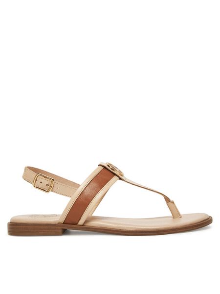 Beverly Hills Polo Club Sandały WI16-BAGA-03 Beżowy. Brązowe sandały Beverly Hills Polo Club, bez wzorów, ze skóry, bez obcasa, na płaskiej podeszwie, bez zapięcia. Za 229.99 zł.