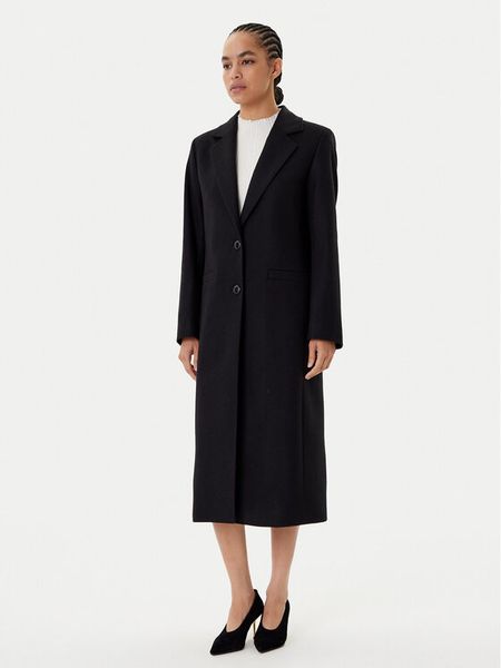 HUGO Płaszcz wełniany Mojeni 50547691 Czarny Regular Fit. Czarne płaszcze Hugo, na zimę, bez wzorów, z wełny, bez kaptura. Za 1,199.99 zł.