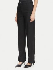 Morgan Spodnie materiałowe 262-PBOK.F Czarny Straight Fit. Czarne spodnie materiałowe Morgan, bez wzorów, z materiału. Za 349.99 zł.