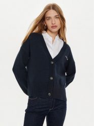 Guess Jeans Kardigan W4BR81 Z3HM1 Granatowy Regular Fit. Niebieskie kardigany Guess Jeans, xxl, z aplikacjami, z bawełny. Za 249.99 zł.