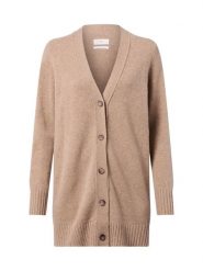 Fynch-Hatton Damski kardigan z wełny merynosów Kobiety Wełna merino beżowy marmurkowy, S. Brązowe kardigany Fynch-Hatton, s, bez wzorów, z wełny. Za 599.95 zł.