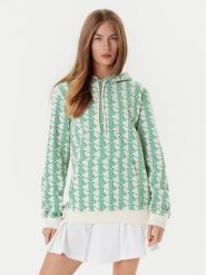 Lacoste Bluza SH2855 Zielony Classic Fit. Zielone bluzy Lacoste, bez wzorów, z bawełny, bez kaptura. Za 709.99 zł.