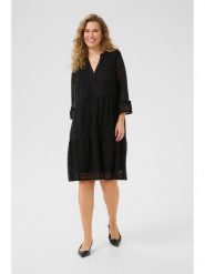 Kaffe Sukienka w kolorze czarnym rozmiar: 44. Czarne sukienki Kaffe, bez wzorów, z koronki, bez kołnierzyka, bez ramiączek, midi. Za 104.89 zł.