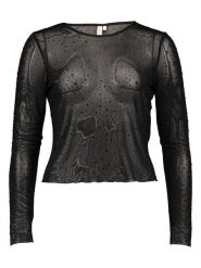 ONLY Koszulka w kolorze czarnym rozmiar: XS. Czarne bluzki Only, xs, bez wzorów, bez kołnierzyka, bez ramiączek. Za 44.19 zł.