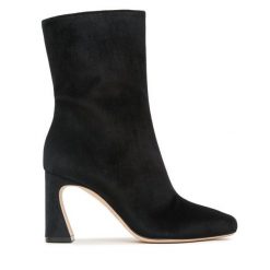 Botki Alberta Ferretti. Czarne botki Alberta Ferretti, bez wzorów, bez obcasa, na słupku, bez zapięcia. Za 2,869.00 zł.