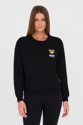 MOSCHINO Czarna damska bluza z misiem, Rozmiar L. Czarne bluzy sportowe MOSCHINO, l, bez wzorów, bez kaptura. W wyprzedaży za 729.99 zł.