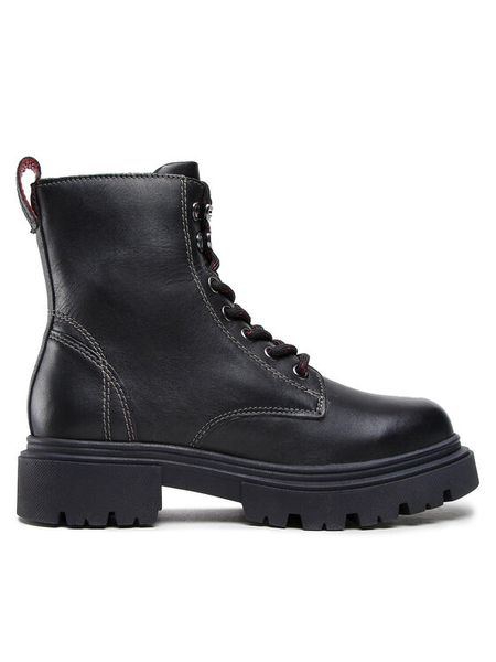 Lasocki Trapery EST-DONNA-03 Czarny. Czarne trapery i śniegowce Lasocki, ze skóry. Za 189.99 zł.