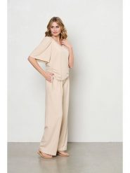 &Co Woman Bluzka "Misha" w kolorze beżowym rozmiar: XL. Brązowe bluzki &Co Woman, xl, bez wzorów, bez kołnierzyka, bez ramiączek. Za 140.86 zł.