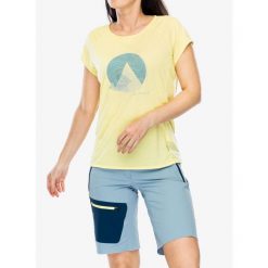 Koszulka szybkoschnąca damska Vaude Tekoa T-Shirt II. Żółte koszulki sportowe Vaude, bez wzorów, bez ramiączek. Za 130.99 zł.