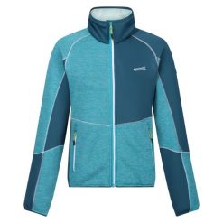 Bluza Polarowa Damska Melanżowy Pełen Suwak Lindalla VII. Niebieskie bluzy Regatta, bez wzorów, z polaru, bez kaptura. Za 93.99 zł.