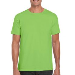 Koszulka Softstyle Dla Dorosłych Unisex. Niebieskie bluzki GILDAN, l, bez wzorów, sportowe, bez kołnierzyka, bez ramiączek. Za 47.99 zł.