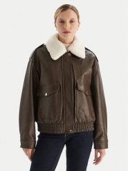 MICHAEL Michael Kors Kurtka z imitacji skóry 77A1487M52 Brązowy Relaxed Fit. Brązowe kurtki MICHAEL Michael Kors, l, bez wzorów, ze skóry, bez kaptura. Za 1,739.00 zł.