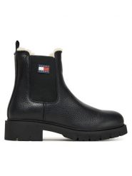 Tommy Jeans Sztyblety Tjw Chelsea Boot Wl EN0EN02826 Czarny. Czarne botki Tommy Jeans, bez wzorów, z jeansu, bez obcasa, na płaskiej podeszwie, bez zapięcia. Za 749.99 zł.