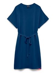 Vero Moda Sukienka w kolorze granatowym rozmiar: XS. Niebieskie sukienki Vero Moda, na co dzień, xs, bez wzorów, z tkaniny, bez kołnierzyka, bez ramiączek, mini, proste. Za 144.95 zł.