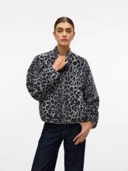 Vero Moda Kurtka "VMSONJALIGA" w kolorze szarym ze sztucznego futerka rozmiar: M. Szare kurtki Vero Moda, m, bez wzorów, bez kaptura. Za 173.99 zł.