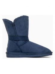 ISLAND BOOT Botki zimowe "Eveline" w kolorze granatowym rozmiar: 38. Niebieskie botki Island Boot, na zimę, bez wzorów, z materiału, bez obcasa, bez zapięcia. Za 130.99 zł.