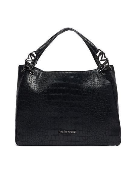 LOVE MOSCHINO Torebka JC4014PP1PLF0000 Czarny. Czarne shopper Love Moschino, bez wzorów, ze skóry, bez dodatków. Za 901.99 zł.