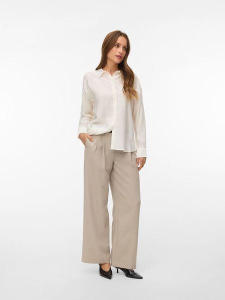 Vero Moda Koszula w kolorze kremowym rozmiar: S. Brązowe koszule Vero Moda, s, bez wzorów, bez kołnierzyka, bez ramiączek. Za 78.84 zł.