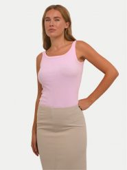 Kaffe Top Carna 10507348 Różowy Shaped Fit. Czerwone topy Kaffe, xs, bez wzorów, z bawełny, bez kołnierzyka, bez ramiączek. Za 89.99 zł.
