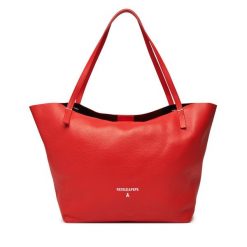 Torebka Patrizia Pepe. Brązowe shopper Patrizia Pepe, bez wzorów, bez dodatków. Za 969.99 zł.