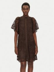 Bruuns Bazaar Sukienka koktajlowa Sago Philly BBW4583 Czarny Loose Fit. Czarne sukienki Bruuns Bazaar, bez wzorów, z syntetyku, wizytowe, bez kołnierzyka, bez ramiączek. Za 849.99 zł.