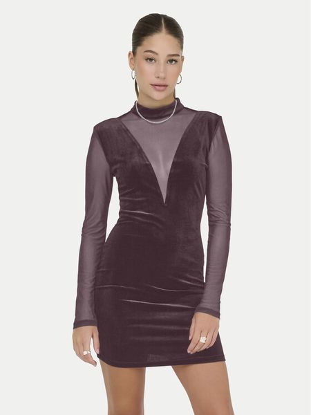 ONLY Sukienka koktajlowa Smooth 15360667 Fioletowy Slim Fit. Fioletowe sukienki Only, s, bez wzorów, z syntetyku, wizytowe, bez kołnierzyka, bez ramiączek. Za 109.99 zł.