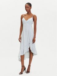 Guess Sukienka codzienna W5GK44 D5N81 Niebieski Regular Fit. Niebieskie sukienki Guess, na co dzień, s, z aplikacjami, z lyocellu, bez kołnierzyka, bez ramiączek, proste. Za 539.99 zł.