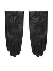 Calvin Klein Rękawiczki LV04F8123G Czarny. Czarne rękawiczki Calvin Klein, bez wzorów, ze skóry. Za 349.99 zł.