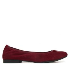 Baleriny Tamaris. Czerwone baleriny Tamaris, bez wzorów, bez obcasa. Za 264.99 zł.