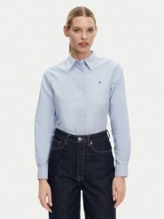 Tommy Hilfiger Koszula WW0WW46111 Niebieski Relaxed Fit. Niebieskie koszule TOMMY HILFIGER, bez wzorów, z bawełny, bez kołnierzyka, bez ramiączek. Za 249.99 zł.