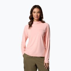 Bluza damska Columbia Skien Valley Hoodie. Czerwone bluzy Columbia, bez wzorów, bez kaptura. Za 249.99 zł.