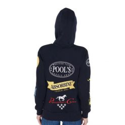 Damska bluza jeździecka Pool's Multilogo. Niebieskie bluzy POOL'S, s, bez wzorów, z bawełny, z kapturem. Za 495.20 zł.
